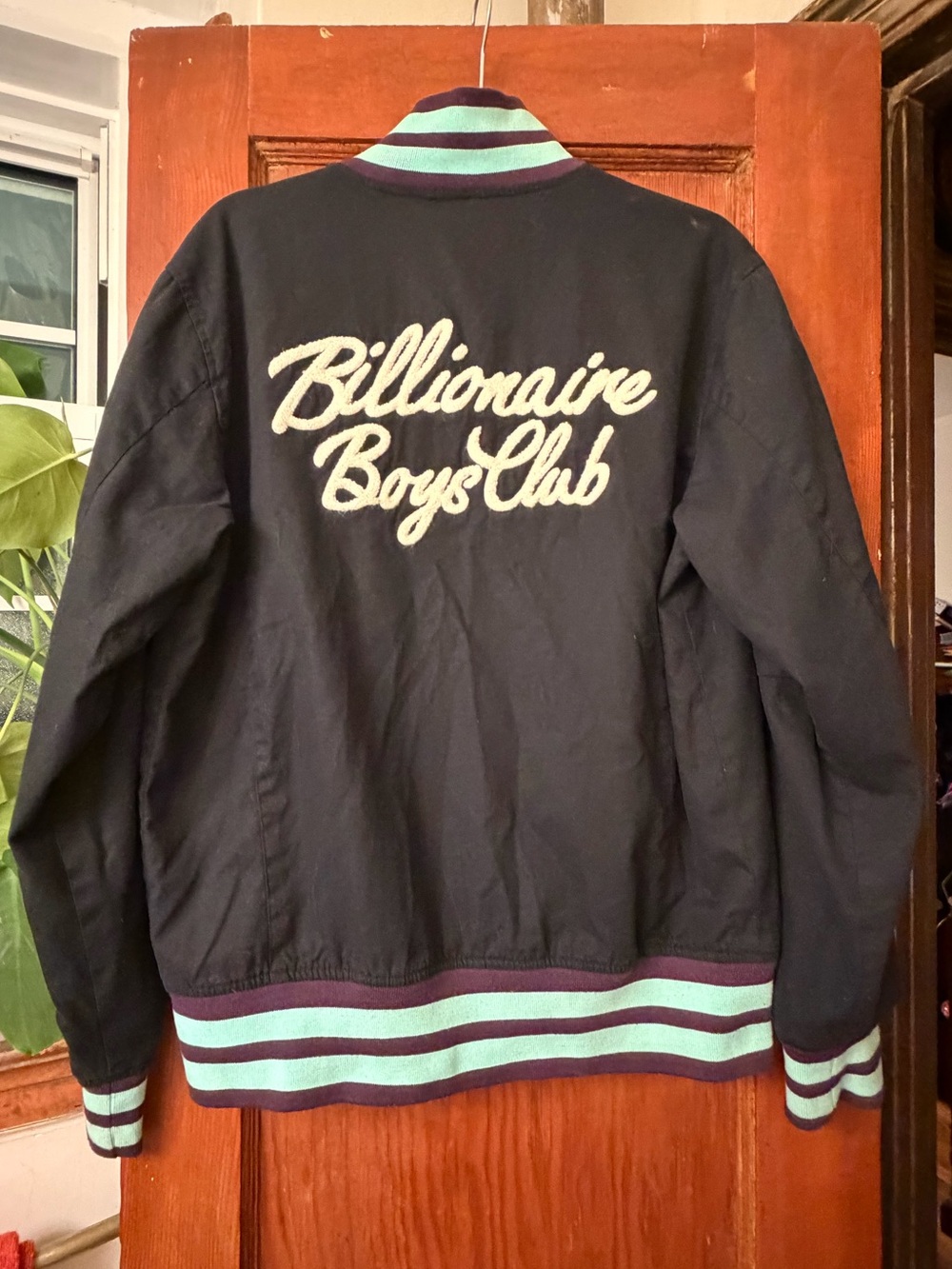 Billionaire Boys Club  Black Jacket- Sleeve LINING RIPPED Size Small “AS IS”